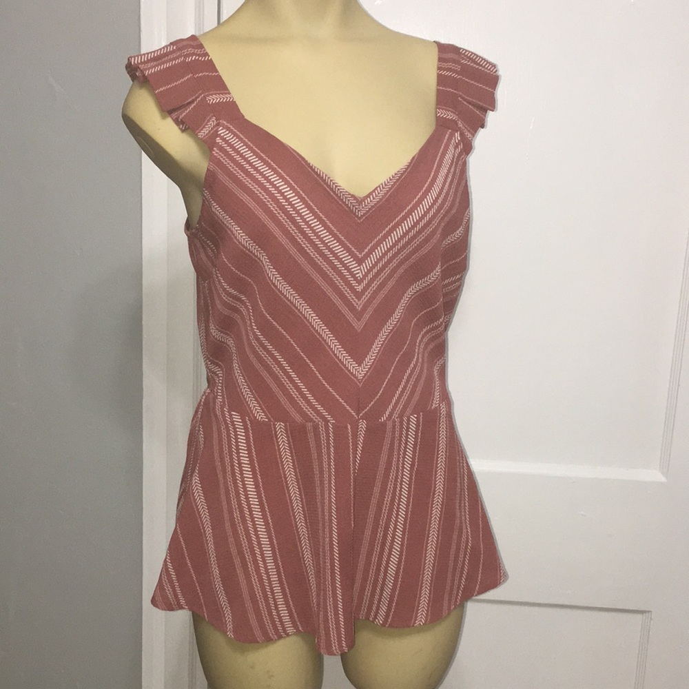 Monteau Tank Top ruffle strap  - L
